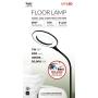 Floor Lamp with 3 Brightness Levels, 600 Lumens, 360° Adjustable LED Floor Light, TW Dimmable Best Non-Glare Reading Standing Lamp for Sewing Living Room Bedroom Office (Black)
