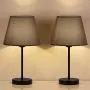 HAITTAL Small Table Lamps - Vintage Bedside Nightstand Lamps Set of 2 for Bedroom, Office, Dorm Room, Grey HAITTAL Small Table Lamps - Vintage Bedside Nightstand Lamps Set of 2 for Bedroom, Office, Dorm Room, Grey