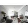 FLSNT 6-Light Vintage Brassy Metal Chandelier for Foyer,Dining Room,Living Room,Adjustable Height(No Bulbs)