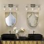 Bathroom Light fixtures 3 Light, Brushed Nickel Wall Sconce with Clear Glass Shade and Metal Base for Hallway,Living Room,Over Mirror