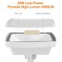 LEPOWER 3000LM Dusk to Dawn LED Security Light Outdoor, 28W Super Bright LED Flood Light with Photocell, 5500K, IP65 Waterproof 2 Heads Exterior Light for Garage, Back Yard, Porch, Patio(2 Pack)