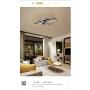 Modern LED Rectangular Ceiling Lights 3000-6000K with Remote Control Acrylic Flush Mount Lighting Fixture for Living Room Dimmable Light Color Changeable