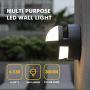 LUTEC Eklips LED Round Outdoor Porch Light 3000K 960LM Wall Light Outdoor and Indoor Bedroom LED Wall Lantern Sconce