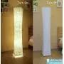 LEONC Design 65 Creative LED Floor Lamp, Softlighting Minimalist Modern Contemporary with Fabric Shade & 2 Bulbs Floor Lamps for Living Room Bedroom Warm Atmosphere(Tyvek Dupont 10 x 10 x 65 inch)