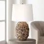 Nantucket Tropical Table Lamp Natural Seagrass White Drum Shade for Living Room Family Bedroom Bedside Nightstand Office - 360 Lighting