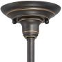 Westinghouse Lighting 6343300 Iron Hill Four-Light Indoor Convertible Chandelier/Semi-Flush Ceiling Fixture, Finish with Highlights and Metal Shades, Oil Rubbed Bronze/White