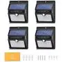 Solar Lights Outdoor, Sunix Motion Sensor Outdoor Light 22 LED Wireless Waterproof Security Light Wall Mounted for Patio, Deck, Yard, Garden, 4 Pack