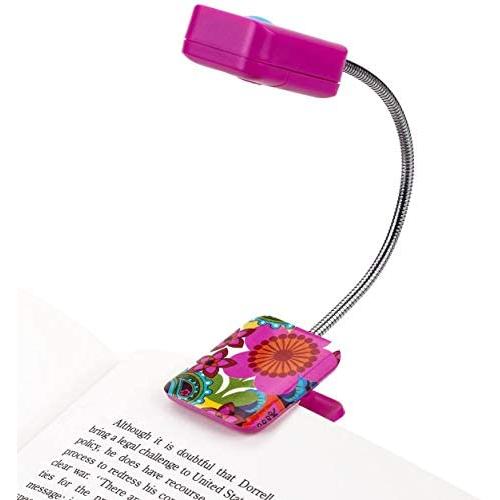 WITHit French Bull Clip On Book Light – Raj – Square LED Reading Light for Books and eBooks, Reduced Glare, Portable and Lightweight, Cute Bookmark Light for Kids and Adults, Batteries Included