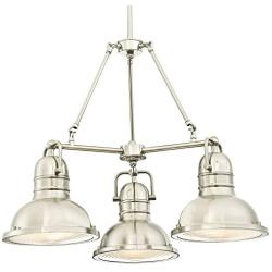 Westinghouse Lighting 6333900 Boswell Three-Light Indoor Chandelier, Brushed Nickel Finish with Prismatic Lens