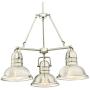 Westinghouse Lighting 6333900 Boswell Three-Light Indoor Chandelier, Brushed Nickel Finish with Prismatic Lens