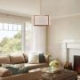 MOTINI 3 Light Drum Pendant Chandelier, Classic Ceiling Pendant Chandelier Fixture with Drum Shade, Gold Brushed Brass Drum Light Fixture for Dining Room Living Room Bedroom