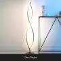 Brightech Twist - Modern LED Spiral Floor Lamp for Living Room Bright Lighting - Built in Dimmer for Bedroom Ambience Or TV Soft Light - Futuristic Indoor Pole Lamp for Offices - Black