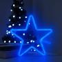 MYGOTO Blue Star Shaped Neon Signs,Led Safety Art Wall Decorative Lights Neon Lights Night Table Lamp with Battery Powered/USB for Kids Gift, Baby Room,Wedding,Party,Christmas,Decoration (Blue Star)