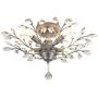 SEOL-LIGHT Vintage Sliver Grey Crystal Branches Chandeliers Ceiling Light Flush Mounted Fixture with 4 Light 160W 24.5''Dia for Bedroom,Living Room,Entryway SEOL-LIGHT Vintage Sliver Grey Crystal Branches Chandeliers Ceiling Light Flush Mounted Fixture with 4 Light 160W 24.5''Dia for Bedroom,Living Room,Entryway