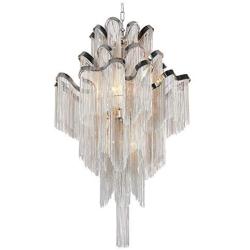 DEARLAN Chandeliers Modern Contemporary Chandelier 8 Lights Island Aluminum Chain Pendant Ceiling Lighting Fixture for Dining Room Living Room Bedroom Hotel Hallway W23.6'' H59.1''