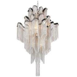 DEARLAN Chandeliers Modern Contemporary Chandelier 8 Lights Island Aluminum Chain Pendant Ceiling Lighting Fixture for Dining Room Living Room Bedroom Hotel Hallway W23.6'' H59.1''