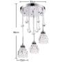 Restaurant Bedroom Chandelier Warm Romantic Dining Table Lamp Living Room Lamp Atmospheric Crystal Chandelier Modern Minimalist Bar Lamp (Color : White Light, Size : C)