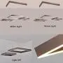 LAKIQ Modern LED Chandelier 68W/125W Aluminum Pendant Lighting Fixture Suspended Lamp for Living Room Bedroom Dining Room (Warm Light, Three Tier)
