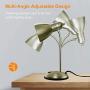 LEPOWER Metal Desk Lamp, Adjustable Goose Neck Table Lamp, Eye-Caring Study Desk Lamps for Bedroom, Study Room and Office (Bronze)