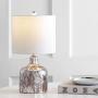 JONATHAN Y JYL1036B Gemma 19'' Glass Bell LED Lamp Coastal,for Bedroom, Living Room, Office, College Dorm, Coffee Table, Bookcase, Chrome