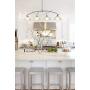 Dazhuan Contemporary Alabaster Frosted Glass Pendant Light Kitchen Island Chandelier Hanging Ceiling Lighting Fixture, Brushed Nickel, 4-Shade