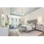 Modern Drum Organza Semi Flush Ceiling Light 6-Light Chandelier for Dining Room Living Room Gold Finish