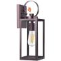 Dusk to Dawn Sensor Outdoor Light Fixtures Wall Mount, Oil Rubbed Bronze Porch Lights, Exterior Wall Lantern Outdoor Lighting, Waterproof Wall Sconce, Anti-Rust Outside Lamp Clear Glass for Garage