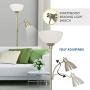 Floor Lamp with Reading Light by Light Accents - Metal Standing Lamp with Side Reading Light - Stand Up Light - Floorlamp - Floor Lamp for Living Room - Standing Lamp for Living Room (Brushed Nickel)