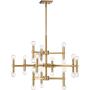 Marya Satin Brass Large Chandelier 32'' Wide Modern 24-Light Fixture for Dining Room House Foyer Kitchen Island Entryway Bedroom Living Room - Possini Euro Design