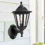 FUDESY 2-Pack Motion Sensor Exterior Light Fixture,Plastic Front Porch Light with 8W Edison Filament Bulbs,Waterproof Outdoor Lanterns for Garage,Yard,Patio,FDS616EPIRB2