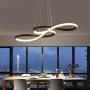 LED Pendant Light Dimmable Modern Chandelier Ceiling Fixture Adjustable Pendant Lighting Living Dining Room Ceiling Hanging Lights Kitchen Island Ceiling Fixture Hanging lamp 40W I 75cm (Black)
