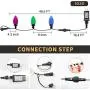 33ft 50LEDs Christmas String Lights, C9 Christmas Lights with 29V Safe Adaptor, End-to-End,UL Certified Outdoor Indoor Fairy Lights for Christmas Tree, Patio, Garden, Party, Wedding, Holiday