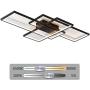 LED Ceiling Lamp Living Room 105Cm Design Ceiling Dimmable Lamp Modern Ceiling Lamps Acrylic - Panel Metal Lamp Dining Room Lamp 72W with Remote Control [Energy Class A]