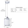 SHENGQINGTOP Modern Crystal Pendant Light for Kitchen Island, Bedroom, Living Room (Cuboid Pendant Light)