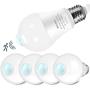MikeWin Motion Sensor Light Bulbs Outdoor 4 Packs 12W(100W Equivalent) Security LED Bulb, Indoor E26, A19, 6000K Daylight Dusk to Dawn Bulb for Garage Front Door Porch Stairs Hallway