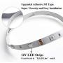 YIJUYX LED Strip Lights 16.4ft 5m, SMD 5050 RGB LED Light Strip with 44 Keys IR Remote Controller, Flexible Color Changing Light Strip for Home, Room, Bedroom, Kitchen Decoration, 12V Power Supply
