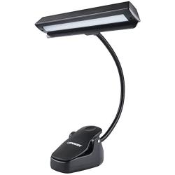 LEPOWER Music Stand Light Clip on Light, 3 Levels Brightness Piano Lights, Rechargeable 14 LED Book Reading Light/Orchestra Light, Perfect for Piano, Travel, Desk and Bed Headboard(White Light)