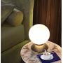 YIFONTIN Touch Lamp Sensor Control Table Light 3 Brightness Level Dimmable Glass Ball Table Lamps for Livingroom Bedroom Dorms and Office, Silver.