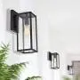 MICSIU Outdoor Wall Light 2 Pack Exterior Lantern Sconce 13.75 Inch Outside Wall Mount Lighting Fixture for Porch, Patio, House in Textured Black Finish with Clear Glass MICSIU Outdoor Wall Light 2 Pack Exterior Lantern Sconce 13.75 Inch Outside Wall Mount Lighting Fixture for Porch, Patio, House in Textured Black Finish with Clear Glass