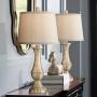 Becky Traditional Table Lamps Set of 2 Antique Brass Metal Beige Drum Shade for Living Room Family Bedroom Bedside Office - Regency Hill Becky Traditional Table Lamps Set of 2 Antique Brass Metal Beige Drum Shade for Living Room Family Bedroom Bedside Office - Regency Hill