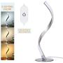 Tomshine Spiral LED Table Lamp,6W Touch Sensor Bedside Lamp, 3 Colors Dimmable Desk Lamp of Aluminum Alloy Acrylic, 1.5m Cable Bedside Nightstand Lamps for Bedroom, Living Room, Office