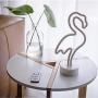 Flamingo Neon Sign Night Light Lamp with Holder Base Decorative Marquee Signs Light Battery Operated Wall Decoration for Living Room Bedroom Christmas Party Supplies Kids Toys Birthday Gifts