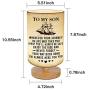 to My Son Gifts - Engraved Table Lamp, Bedside Nightstand Lamp, Fabric Wooden Desk Lamp for Bedroom Living Room Office Study - Best Anniversary Birthday Gift (A-for Son)