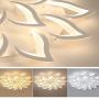 Modern LED Ceiling Light Dimmable Light Fixture Lotus Flower Petal Ceiling Lamp with Remote Control Flush Mount Chandelier for Bedroom Dining Room Kitchen (Number of Lights: 6+12)