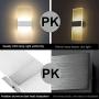 Modern LED Acrylic Wall Sconce Lighting 12W Warm White 2700K Up Down Wall Lamp for Bedroom Corridor Stairs Bathroom Indoor Lighting Fixture Not Dimmable Home Room Decor No Plug(1 Pack)