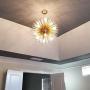 Lampundit Sputnik Chandelier 9 Light Golden Modern Pendant Lighting Gold Industrial Firework Ceiling Light Fixture UL Listed