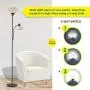 Adjustable Black Floor Lamp with Reading Light by Light Accents - Susan Modern Standing Lamp for Living Room/Office Lamp 72'' Tall - 150-watt with Side Reading Light Corner Lamp (Black)