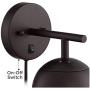 Luna Modern Wall Lamp Bronze Plug-in Light Fixture Frosted Glass Globe Shade for Bedroom Bedside Living Room Reading - 360 Lighting Luna Modern Wall Lamp Bronze Plug-in Light Fixture Frosted Glass Globe Shade for Bedroom Bedside Living Room Reading - 360 Lighting