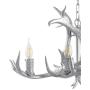 JONATHAN Y JYL6301C Eldora 26'' Adjustable Resin Antler 4-Light LED Chandelier Glam,Rustic,Cottage Dimmable, for Dining Room, Foyer, Bedroom, Silver