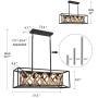 Farmhouse Chandelier Kitchen Island Lighting Fixtures 5 Lights Rustic Light for Dinning Room, Sand Black Finish DOHOMER